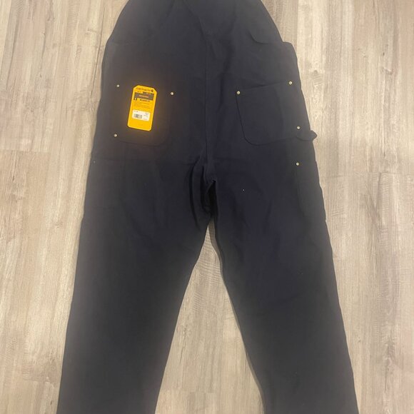 *NEW* CARHARTT Men's Relaxed Fit Duck Bib Overalls (42x34) R01-M Navy Blue - Picture 10 of 11